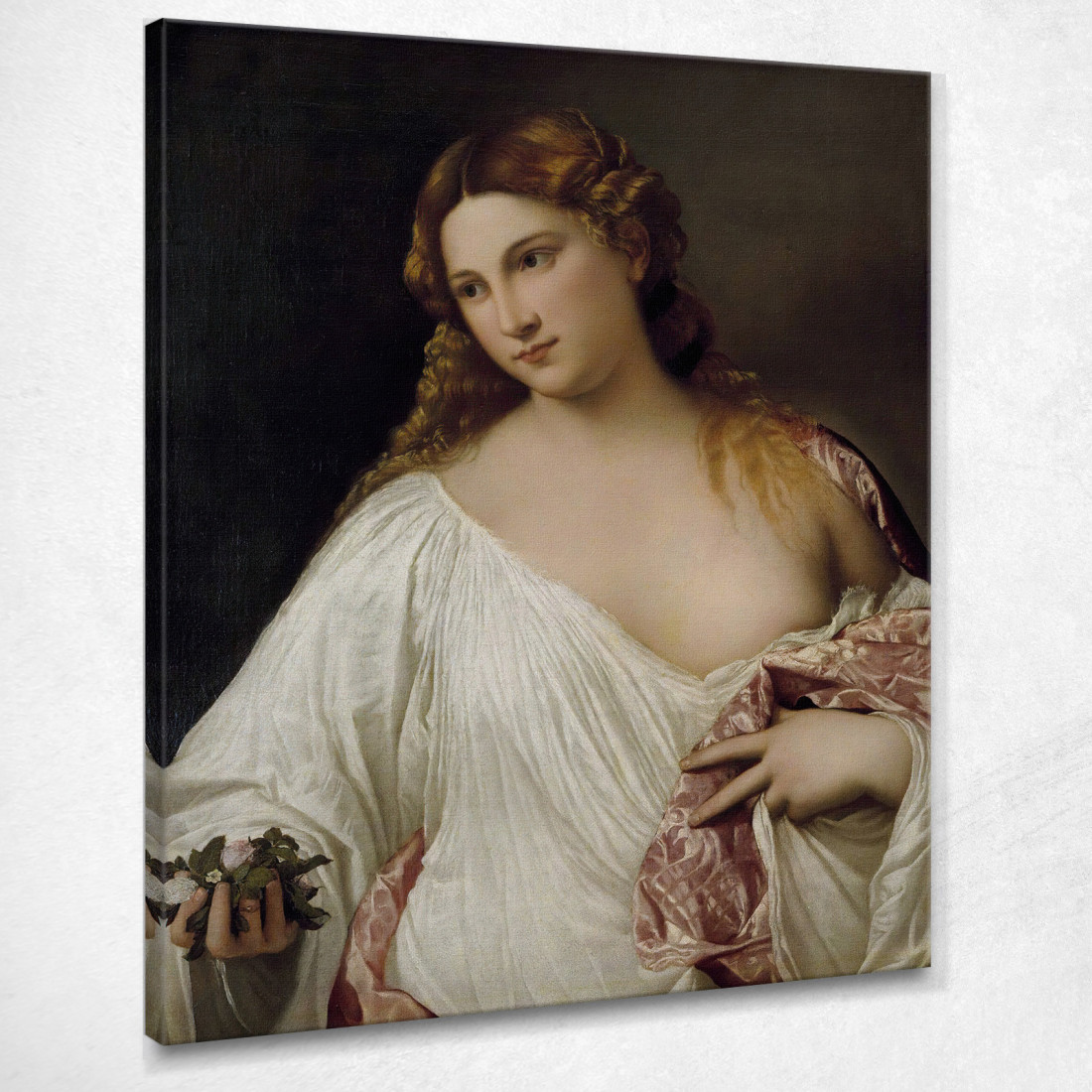 Flora Titian Tiziano Vecellio ttn27 quadro stampato su tela