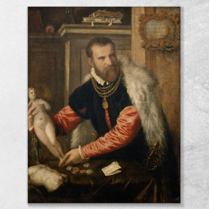 Jacopo Strada Titian Tiziano Vecellio ttn32 quadro stampato su tela