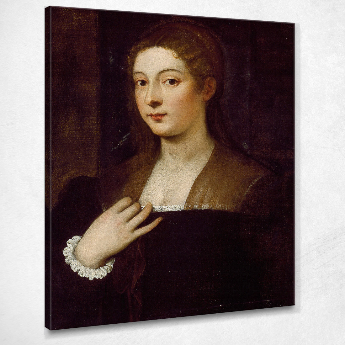 Ritratto Di Signora Titian Tiziano Vecellio ttn45 quadro stampato su tela Ritratto Di Signora Titian Tiziano Vecellio ttn45 quadro stampato su tela