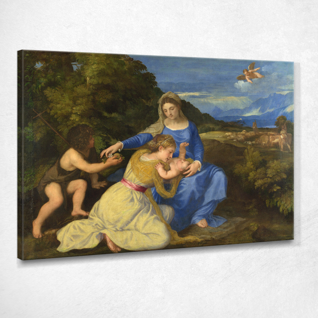 The Aldobrandini Madonna Titian Tiziano Vecellio ttn60 quadro stampato su tela The Aldobrandini Madonna Titian Tiziano Vecellio ttn60 quadro stampato su tela