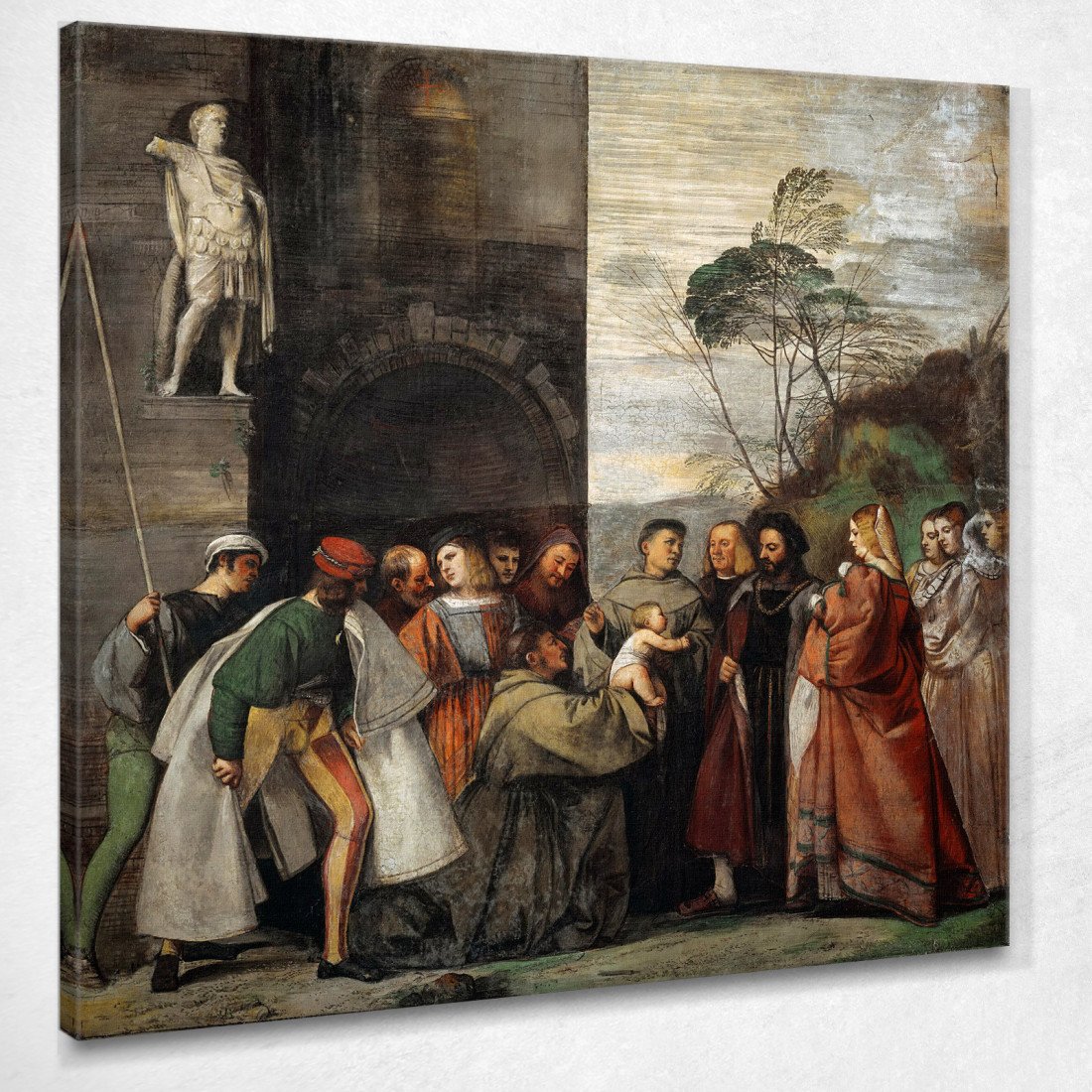 Il Miracolo Del Neonato Titian Tiziano Vecellio ttn66 quadro stampato su tela Il Miracolo Del Neonato Titian Tiziano Vecellio ttn66 quadro stampato su tela