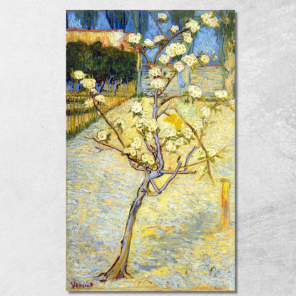 Piccolo Pero In Fiore Vincent van Gogh vvg8 quadro stampato su tela