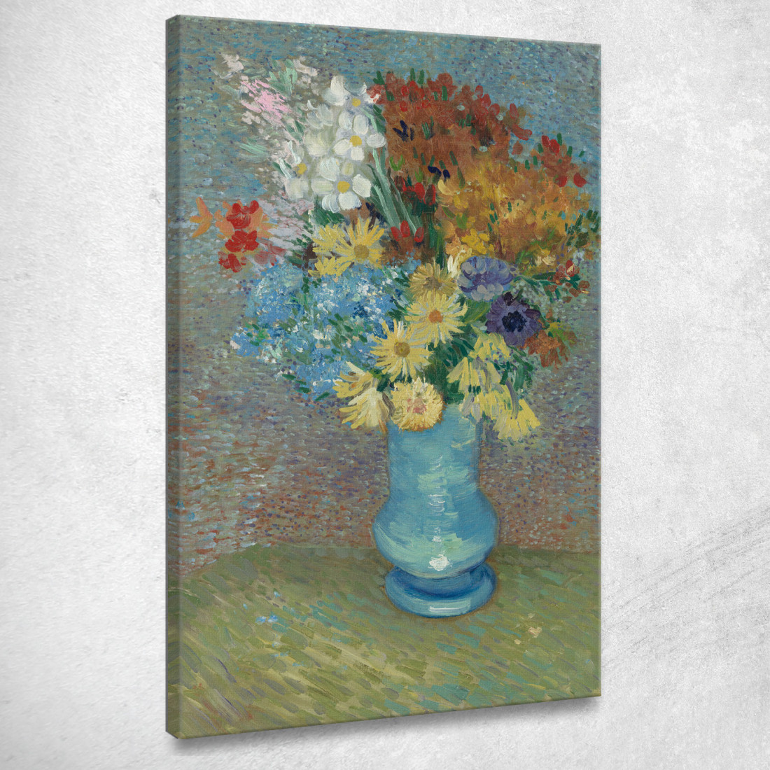 Fiori In Un Vaso Blu Vincent van Gogh vvg9 quadro stampato su tela Fiori In Un Vaso Blu Vincent van Gogh vvg9 quadro stampato su tela