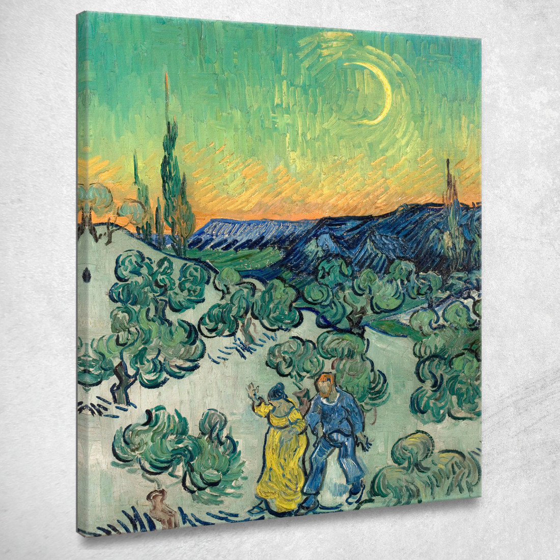 Una Passeggiata Al Crepuscolo Vincent van Gogh vvg11 quadro stampato su tela