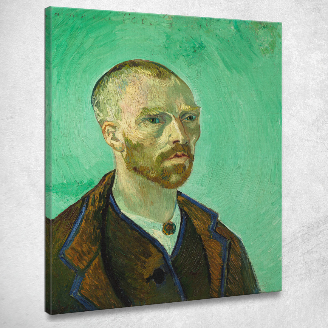 Autoritratto Dedicato A Paul Gauguin Vincent van Gogh vvg25 quadro stampato su tela Autoritratto Dedicato A Paul Gauguin Vincent van Gogh vvg25 quadro stampato su tela