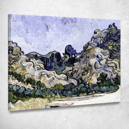 Montagna A Saint-Rémy Vincent van Gogh vvg62 quadro stampato su tela