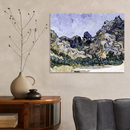 Montagna A Saint-Rémy Vincent van Gogh vvg62 quadro stampato su tela