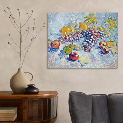 Uva Limoni Pere E Mele Vincent van Gogh vvg65 quadro stampato su tela