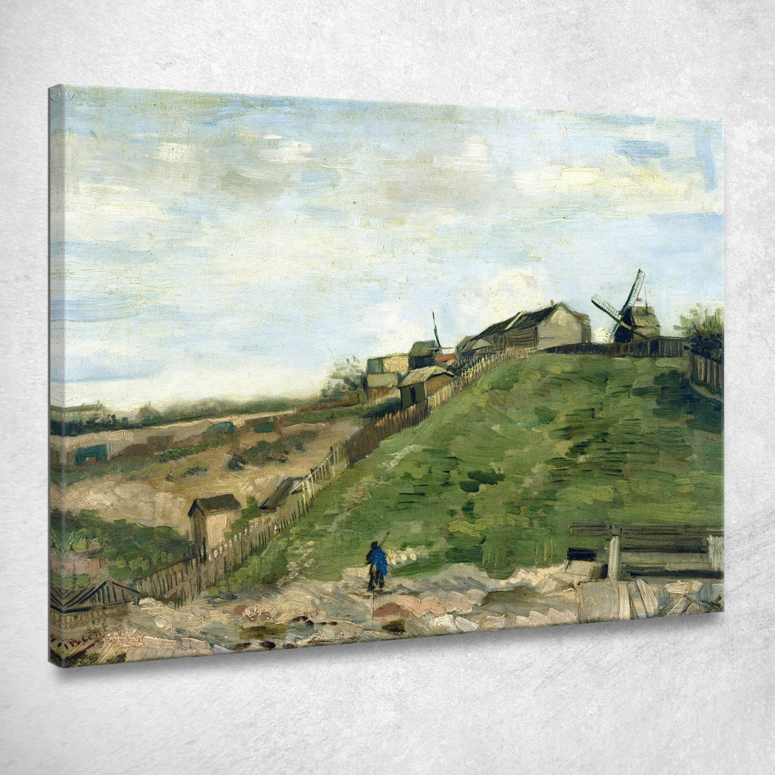 La Collina Di Montmartre Con Cava Di Pietra Vincent van Gogh vvg66 quadro stampato su tela