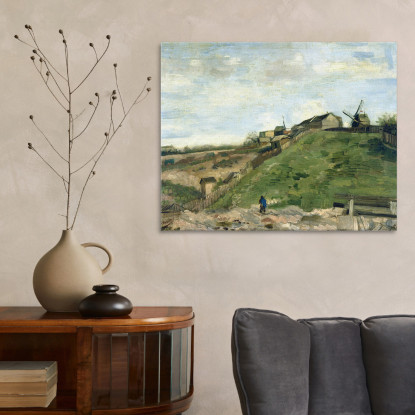 La Collina Di Montmartre Con Cava Di Pietra Vincent van Gogh vvg66 quadro stampato su tela