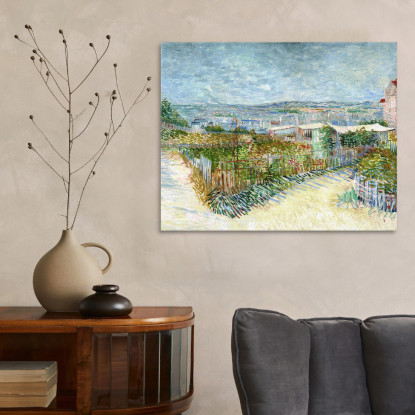Gli Orti Di Van Gogh A Montmartre 1887 Vincent van Gogh vvg87 quadro stampato su tela