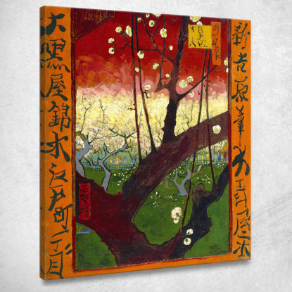 Frutteto Di Prugne In Fiore Dopo Hiroshige Vincent van Gogh vvg127 quadro stampato su tela