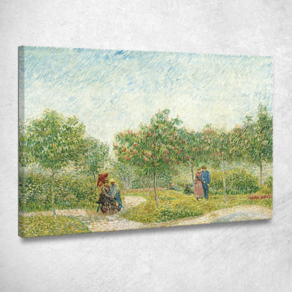 Giardino Con Coppie In Corteggiamento Square Saintpierre Vincent van Gogh vvg131 quadro stampato su tela