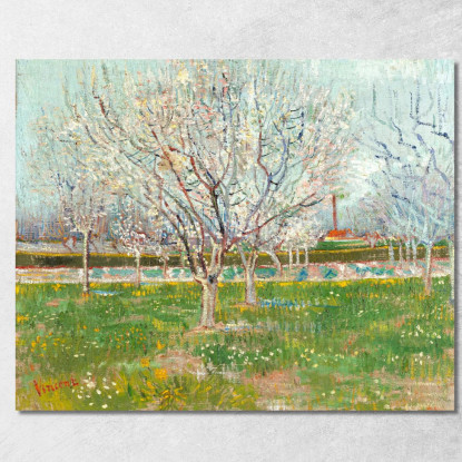 Frutteto In Fiore Albicocchi Vincent van Gogh vvg138 quadro stampato su tela