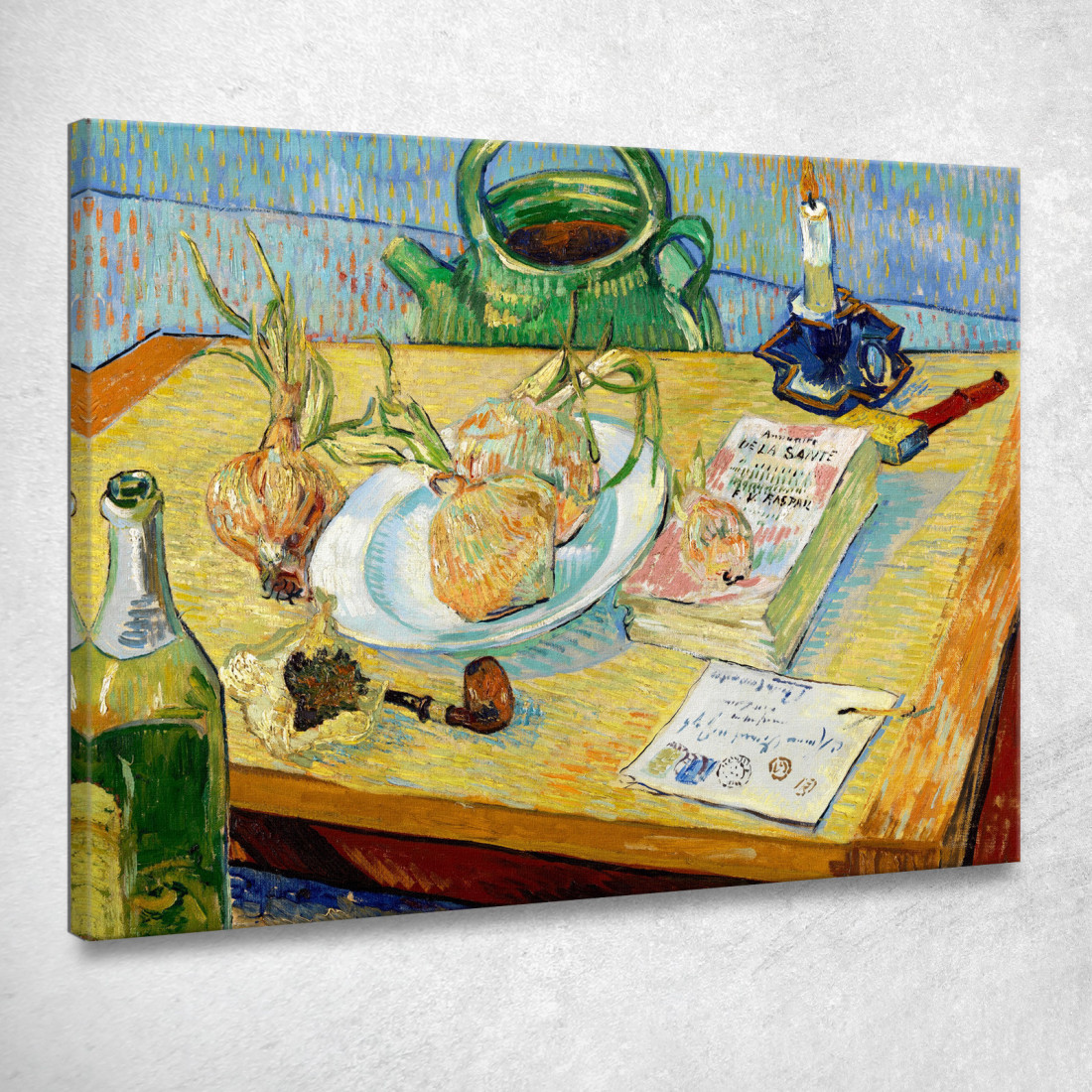 Natura Morta Con Piatto Di Cipolle Vincent van Gogh vvg149 quadro stampato su tela Natura Morta Con Piatto Di Cipolle Vincent van Gogh vvg149 quadro stampato su tela
