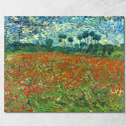 Campo Di Papaveri Vincent van Gogh vvg153 quadro stampato su tela