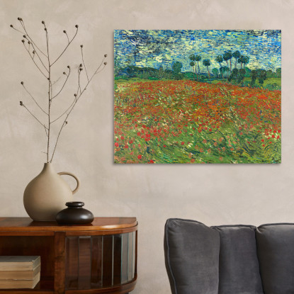 Campo Di Papaveri Vincent van Gogh vvg153 quadro stampato su tela