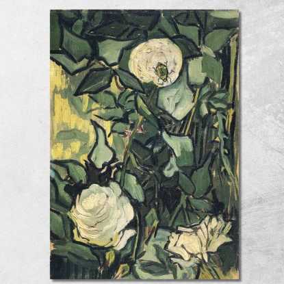 Rose Selvatiche E Insetti Vincent van Gogh vvg158 quadro stampato su tela