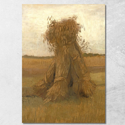 Covoni Di Grano In Un Campo Vincent van Gogh vvg161 quadro stampato su tela