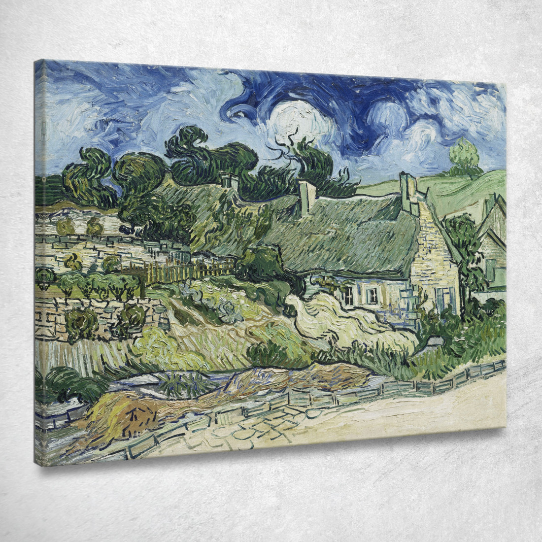 Cottage Con Il Tetto Di Paglia A Cordeville Vincent van Gogh vvg166 quadro stampato su tela Cottage Con Il Tetto Di Paglia A Cordeville Vincent van Gogh vvg166 quadro stampato su tela