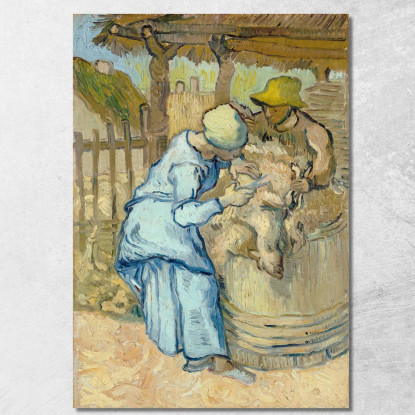 Il Tosatore Dopo Millet Vincent van Gogh vvg176 quadro stampato su tela