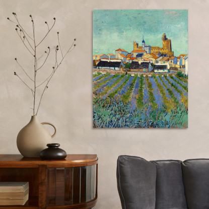 Vista Di Saintes-Maries Vincent van Gogh vvg182 quadro stampato su tela