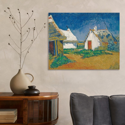 Cottage Bianchi A Saintes-Maries Vincent van Gogh vvg184 quadro stampato su tela