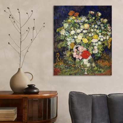 Mazzo Di Fiori In Un Vaso Vincent van Gogh vvg199 quadro stampato su tela