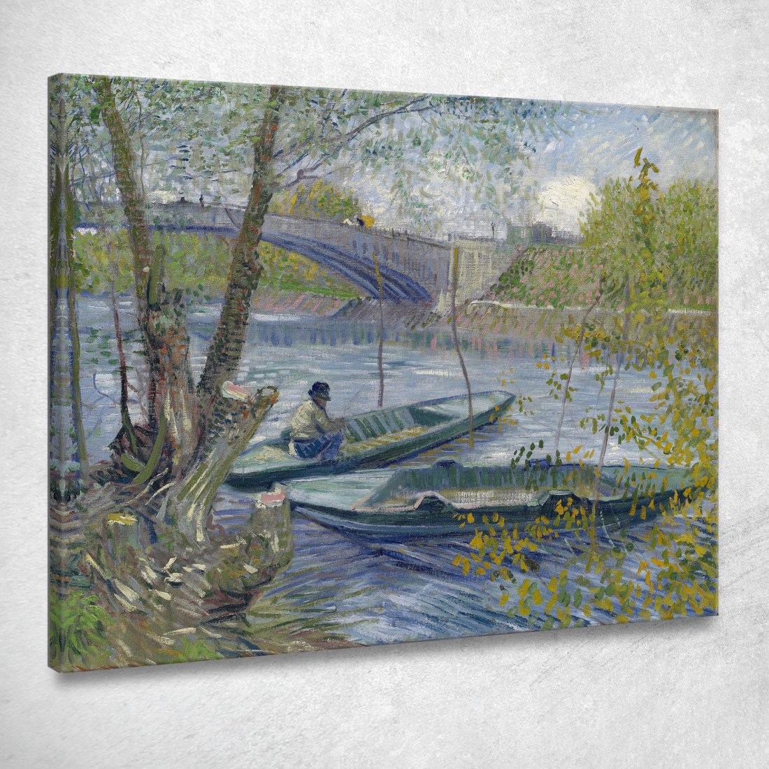 Pesca In Primavera Al Pont De Clichy Asnières Vincent van Gogh vvg215 quadro stampato su tela Pesca In Primavera Al Pont De Clichy Asnières Vincent van Gogh vvg215 quadro stampato su tela