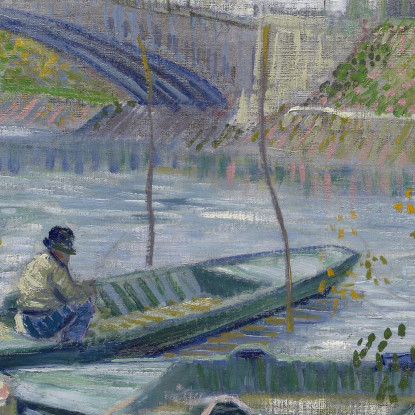 Pesca In Primavera Al Pont De Clichy Asnières Vincent van Gogh vvg215 quadro stampato su tela