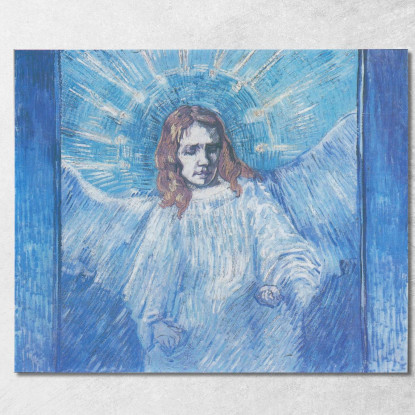 Mezza Figura Di Un Angelo Secondo Rembrandt Vincent van Gogh vvg219 quadro stampato su tela