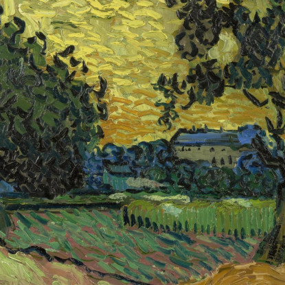 Paesaggio Al Crepuscolo Vincent van Gogh vvg233 quadro stampato su tela