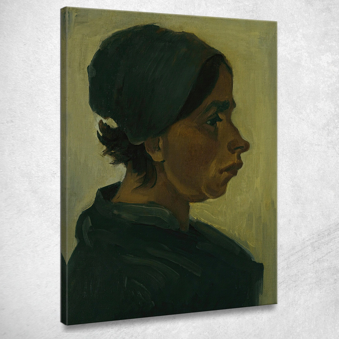 Testa Di Contadina Vincent van Gogh vvg255 quadro stampato su tela Testa Di Contadina Vincent van Gogh vvg255 quadro stampato su tela