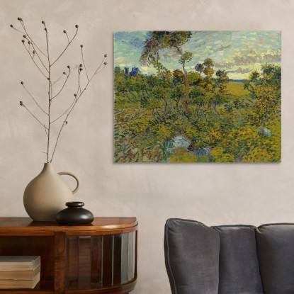 Tramonto A Montmajour Vincent van Gogh vvg279 quadro stampato su tela