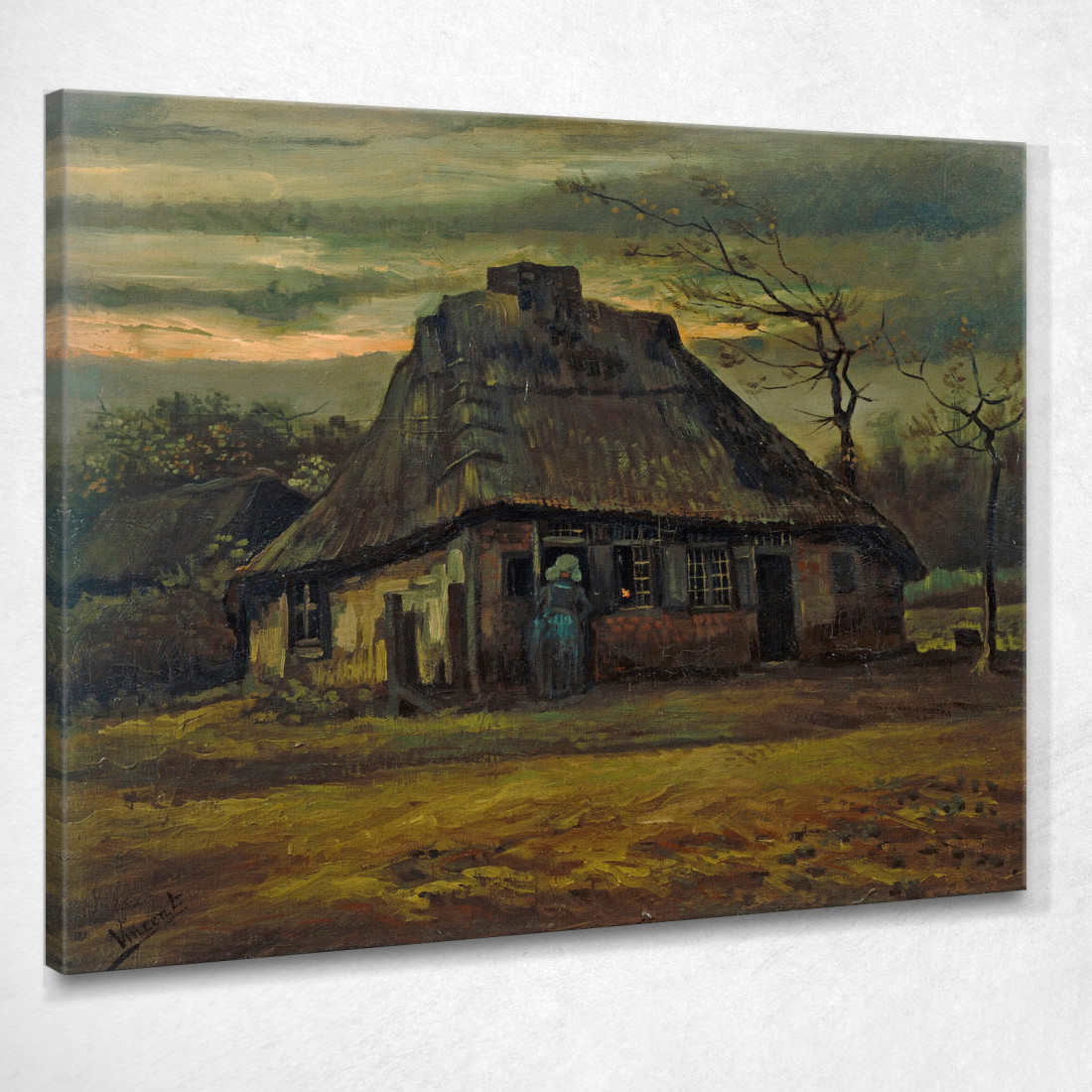 Il Cottage Vincent van Gogh vvg284 quadro stampato su tela