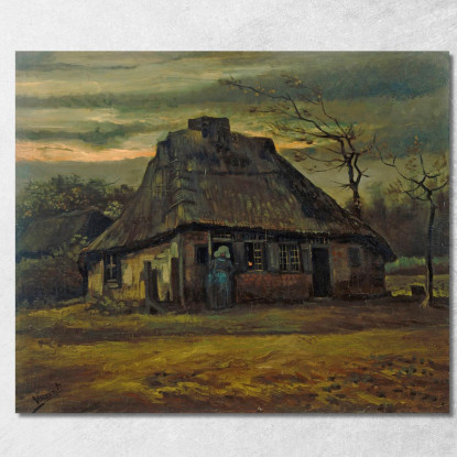 Il Cottage Vincent van Gogh vvg284 quadro stampato su tela