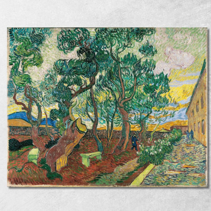 Il Giardino Dell'Ospedale Saint-Paul Vincent van Gogh vvg286 quadro stampato su tela