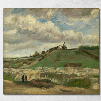 La Collina Di Montmartre Con La Cava Di Pietra 2 Vincent van Gogh vvg288 quadro stampato su tela