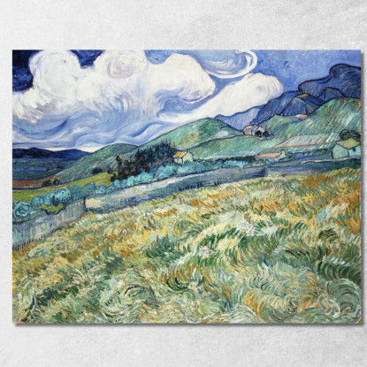 Paesaggio Di Saint-Rémy 1889 Vincent van Gogh vvg308 quadro stampato su tela