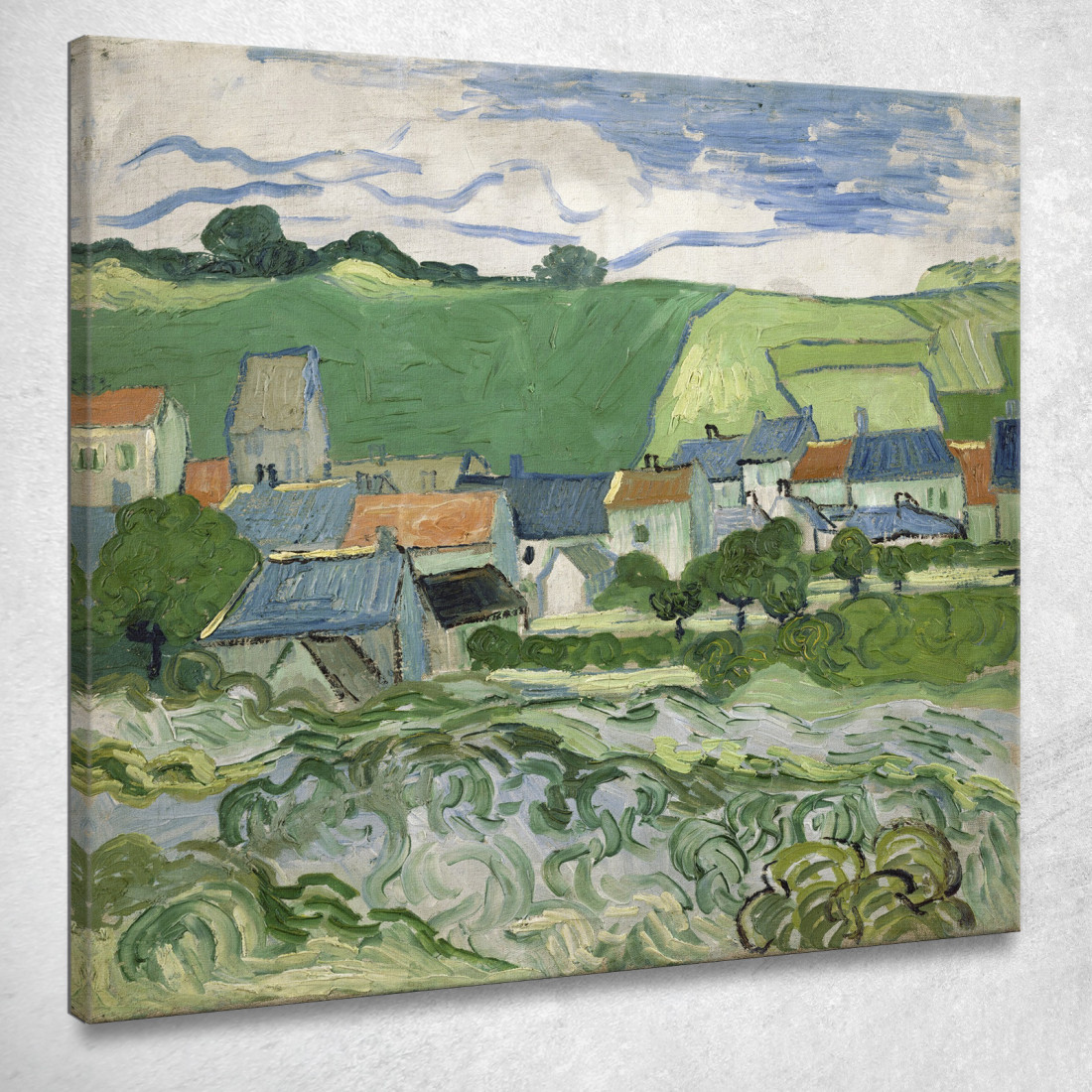 Veduta Di Auvers Vincent van Gogh vvg312 quadro stampato su tela Veduta Di Auvers Vincent van Gogh vvg312 quadro stampato su tela