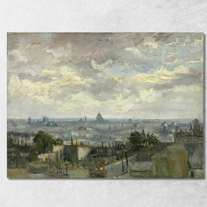 Veduta Di Parigi Vincent van Gogh vvg313 quadro stampato su tela