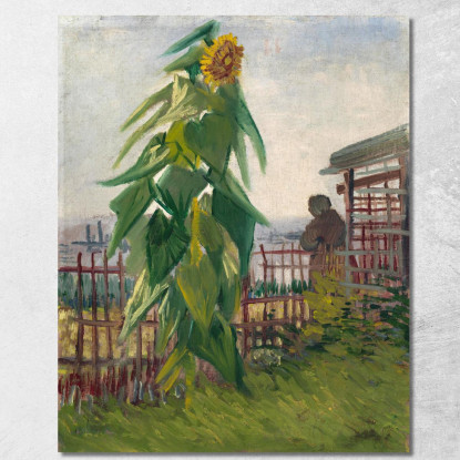 Riparto Con Girasole Vincent van Gogh vvg314 quadro stampato su tela