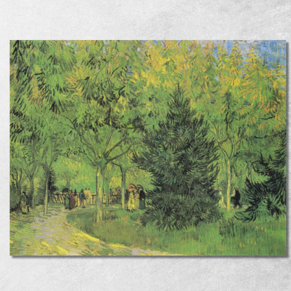 Percorso Nel Parco Di Arles Con Gli Escursionisti Vincent van Gogh vvg322 quadro stampato su tela