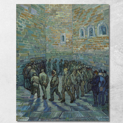 Prigionieri Che Esercitano 1890 Vincent van Gogh vvg324 quadro stampato su tela