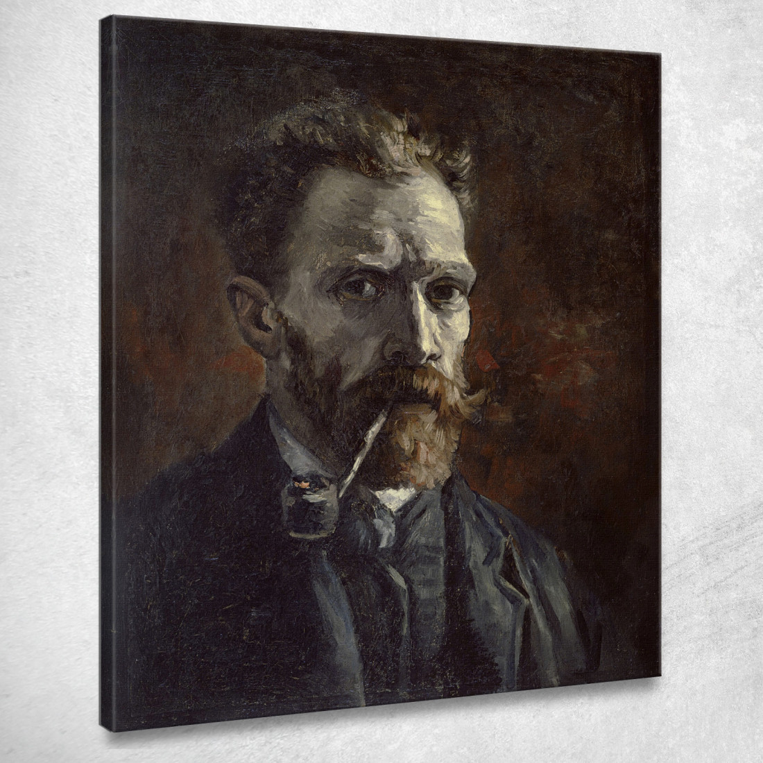 Autoritratto Con Pipa Vincent van Gogh vvg327 quadro stampato su tela Autoritratto Con Pipa Vincent van Gogh vvg327 quadro stampato su tela
