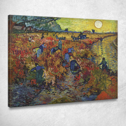 La Vigna Rossa Vincent van Gogh vvg331 quadro stampato su tela