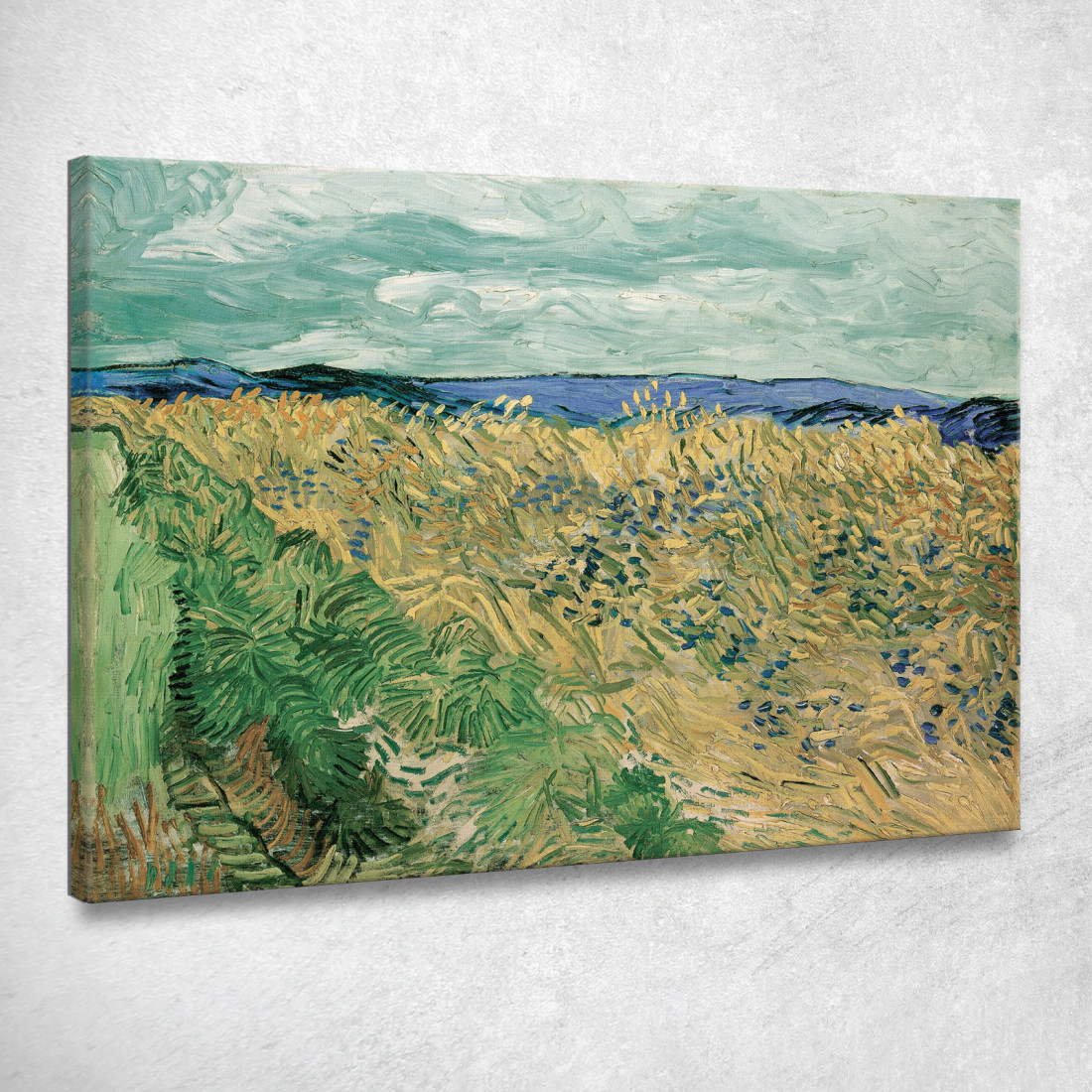 Campo Di Grano Con Fiordalisi Vincent van Gogh vvg339 quadro stampato su tela