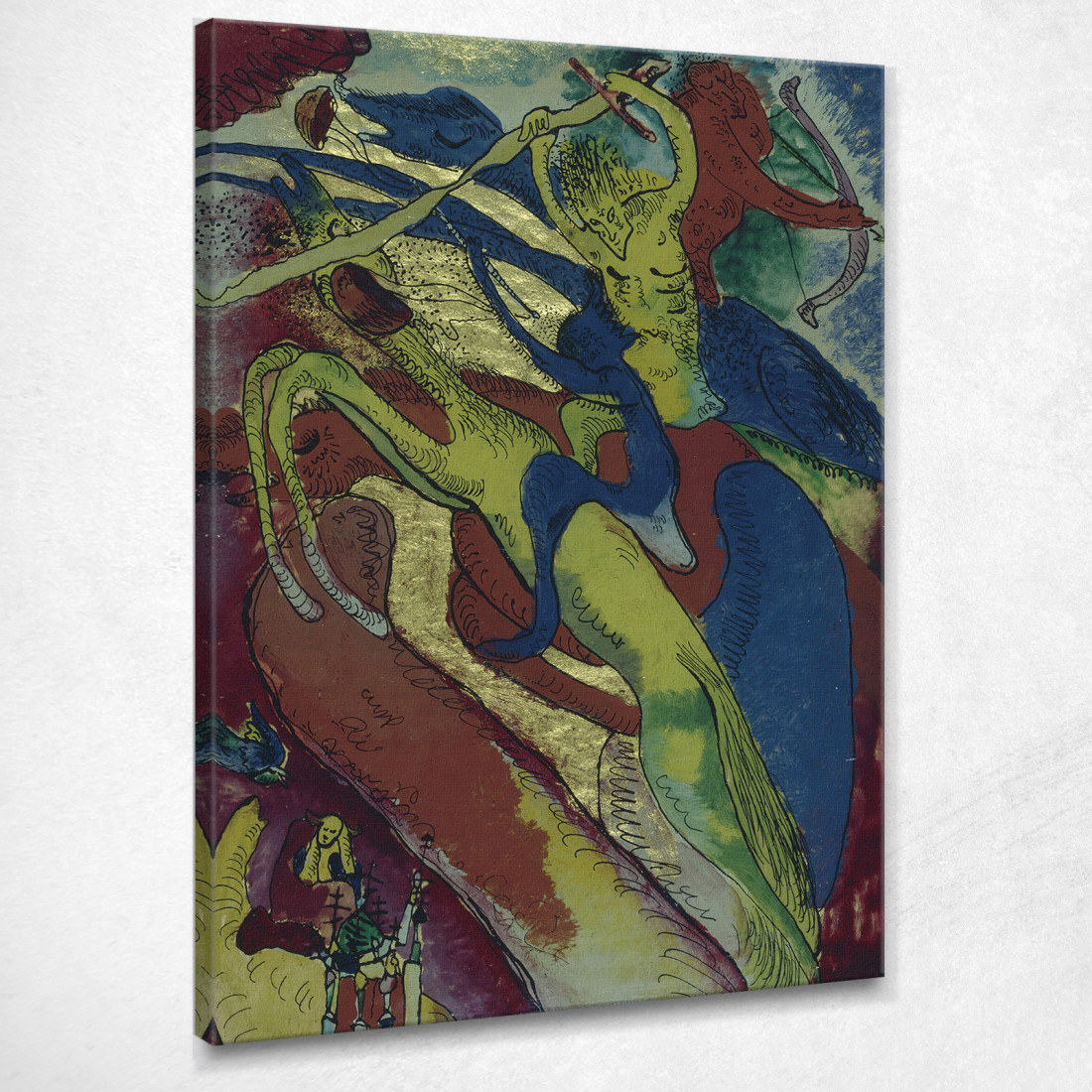 Cavalieri Apocalittici I Wassily Kandinsky wk9 quadro stampato su tela Cavalieri Apocalittici I Wassily Kandinsky wk9 quadro stampato su tela