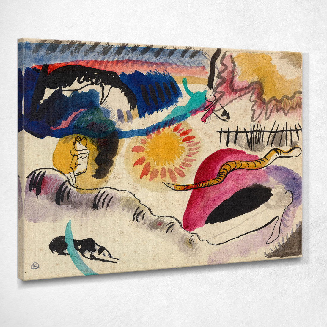 Acquerello N. 3 Giardino Dell'Amore Wassily Kandinsky wk12 quadro stampato su tela