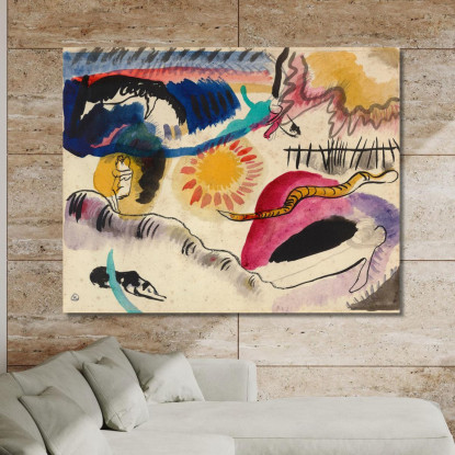 Acquerello N. 3 Giardino Dell'Amore Wassily Kandinsky wk12 quadro stampato su tela